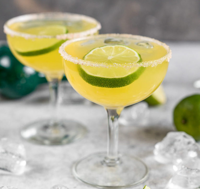 tequila kombucha cocktail - easy mango kombucha margarita